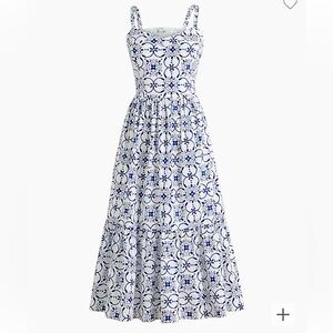 Like new ~ J. CREW Portuguese tile midi sundress! Size 10